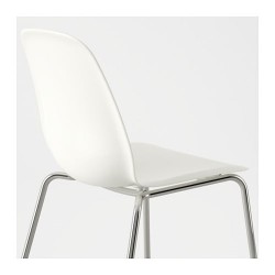 Фото4.Кресло белое Broringe хромированное LEIFARNE 791.278.07 IKEA