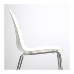 Фото3.Кресло белое Broringe хромированное LEIFARNE 791.278.07 IKEA