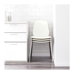 Фото2.Кресло белое Broringe хромированное LEIFARNE 791.278.07 IKEA