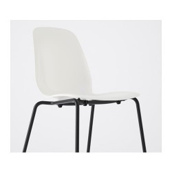 Фото3.Кресло белое с черными ножками LEIFARNE 891.977.10 IKEA