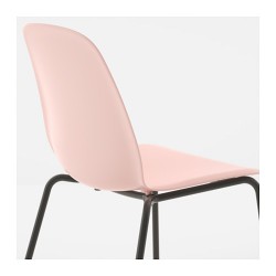 Фото3.Кресло розовое с черными ножками LEIFARNE 992.194.67 IKEA