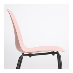 Фото4.Кресло розовое с черными ножками LEIFARNE 992.194.67 IKEA