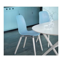 Фото5.Кресло голубое Ernfrid береза LEIFARNE 991.278.06 IKEA
