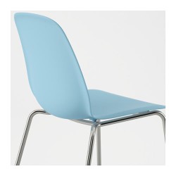 Фото4.Крісло світло-блакитне Broringe хромоване LEIFARNE 891.278.02 IKEA