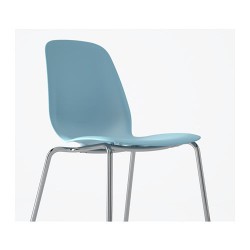 Фото5.Кресло светло-голубое Broringe хромированное LEIFARNE 891.278.02 IKEA