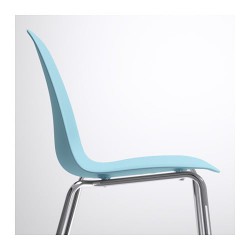 Фото3.Кресло светло-голубое Broringe хромированное LEIFARNE 891.278.02 IKEA