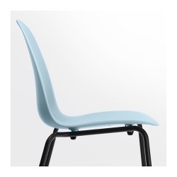 Фото5.Кресло светло-голубое с черными ножками LEIFARNE 291.977.08 IKEA