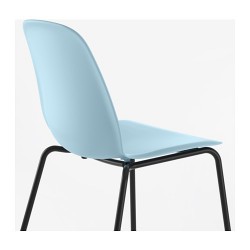 Фото4.Кресло светло-голубое с черными ножками LEIFARNE 291.977.08 IKEA