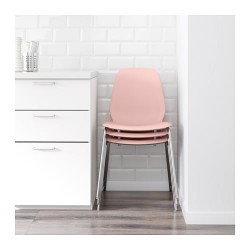 Фото2.Кресло розовое Broringe хромированное LEIFARNE 992.194.72 IKEA