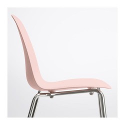 Фото4.Кресло розовое Broringe хромированное LEIFARNE 992.194.72 IKEA