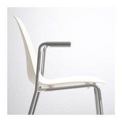 Фото5.Кресло белое Dietmar хромированное LEIFARNE 391.278.09 IKEA
