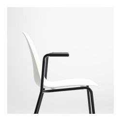 Фото6.Кресло белое с черными ножками LEIFARNE 591.977.21 IKEA