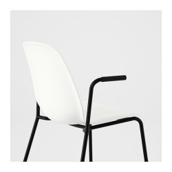 Фото7.Кресло белое с черными ножками LEIFARNE 591.977.21 IKEA