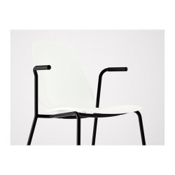 Фото1.Кресло белое с черными ножками LEIFARNE 591.977.21 IKEA