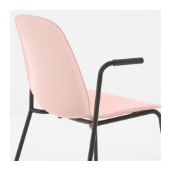 Фото5.Кресло розовое с черными ножками LEIFARNE 392.195.21 IKEA