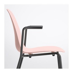 Фото6.Кресло розовое с черными ножками LEIFARNE 392.195.21 IKEA