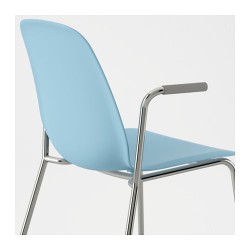 Фото6.Кресло светло-голубое Dietmar хромированное LEIFARNE 191.278.05 IKEA