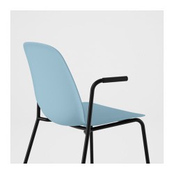Фото7.Кресло светло-голубое с черными ножками LEIFARNE 791.977.20 IKEA
