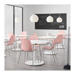 Фото3.Кресло розовое Dietmar хромированное LEIFARNE 792.195.24 IKEA
