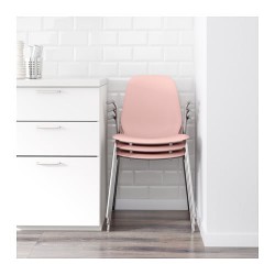 Фото4.Кресло розовое Dietmar хромированное LEIFARNE 792.195.24 IKEA