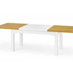 Фото7.Комплект обеденный HALMAR стол Leonardo и стулья Bergamo 160-250x90x77 Дуб медовый Белый