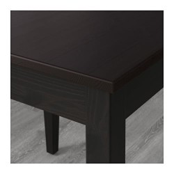 Фото2.Стол черно-коричневый 74x74 LERHAMN 402.642.73 IKEA