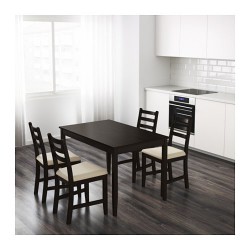 Фото1.Стол, черно-коричневый 118x74 LERHAMN 602.594.21 IKEA