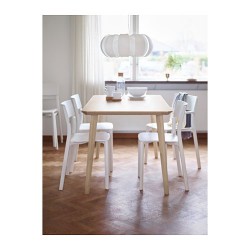 Фото4.Стол ясеневый шпон 140x78 LISABO 702.943.39 IKEA