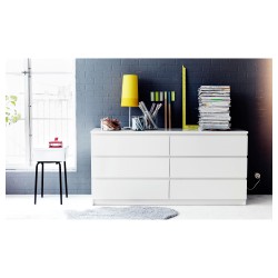 Фото2.Комод белый MALM IKEA 502.145.55