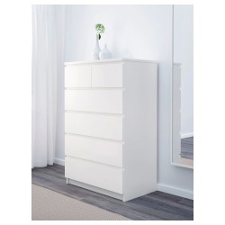 Фото1.Комод белый MALM IKEA 102.145.57