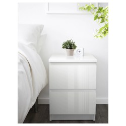 Фото2.Комод белый/глянец MALM IKEA 503.365.52
