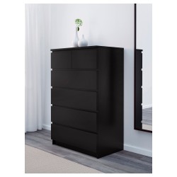 Фото1.Комод темно-коричневый MALM IKEA 101.033.47