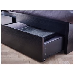 Фото2.Каркас кровати темно-коричневый 90х200 MALM IKEA 190.129.89