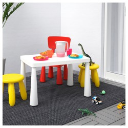 Фото1.Стол детский MAMMUT IKEA Белый прямоугольный 503.651.77