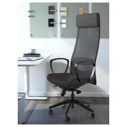 Фото3.Крісло офісне IKEA MARKUS поворотне темно-сіре 702.611.50