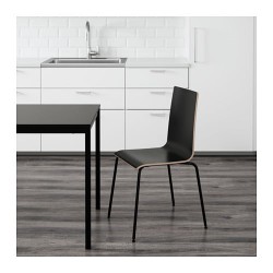 Фото1.Кресло черное MARTIN 092.195.27 IKEA