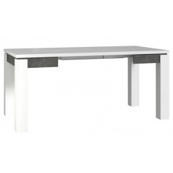 Фото1.Стол раскладной EST45-C639 BRUGIA Forte белый мат / бетон темно-серый