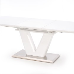 Фото1.Комплект обідній HALMAR стіл  MISTRAL  і стільці K-224 160-220x90x77 см Білий