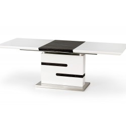 Фото2.Комплект обідній HALMAR стіл   MONACO  і стільці K-259 160-220/90/76 см Біло - сірий