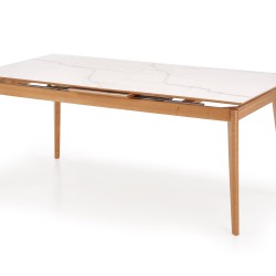 Фото4.Комплект обеденный HALMAR стол MONTREAL и стулья K-273 180-220 / 90/76 cm Белый