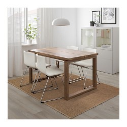Фото1.Стол дубовый шпон коричневый 140x85 MORBYLANGA 503.862.45 IKEA