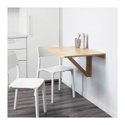 Фото1.Стол пристенный откидной береза 79x59 NORBO  800.917.13 IKEA