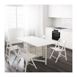 Фото2.Стол / опущена столешница, белый 26/89 / 152x80 NORDEN 702.902.23 IKEA