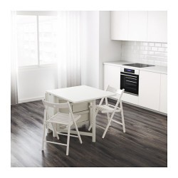 Фото1.Стіл / опущена стільниця, білий 26/89/152x80 NORDEN 702.902.23  IKEA