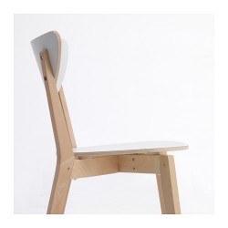 Фото1.Кресло белое береза NORDMYRA 603.513.11 IKEA