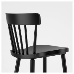 Фото2.Барний стілець IKEA NORRARYD чорний 003.977.36