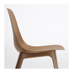 Фото3.Кресло коричневое ODGER 503.641.49 IKEA