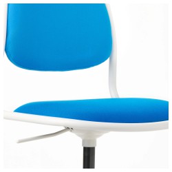 Фото4.Детское кресло IKEA ÖRFJÄLL поворотное белый, ярко-синий 703.250.29