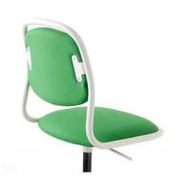 Фото4.Детское кресло IKEA ÖRFJÄLL поворотное белый, ярко-зеленый 603.208.24