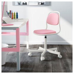 Фото7.Детское кресло IKEA ÖRFJÄLL поворотное белый, розовый 903.250.33